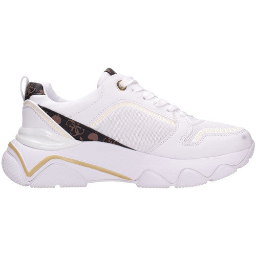 Guess Sneakers bianco con inserti brown logati