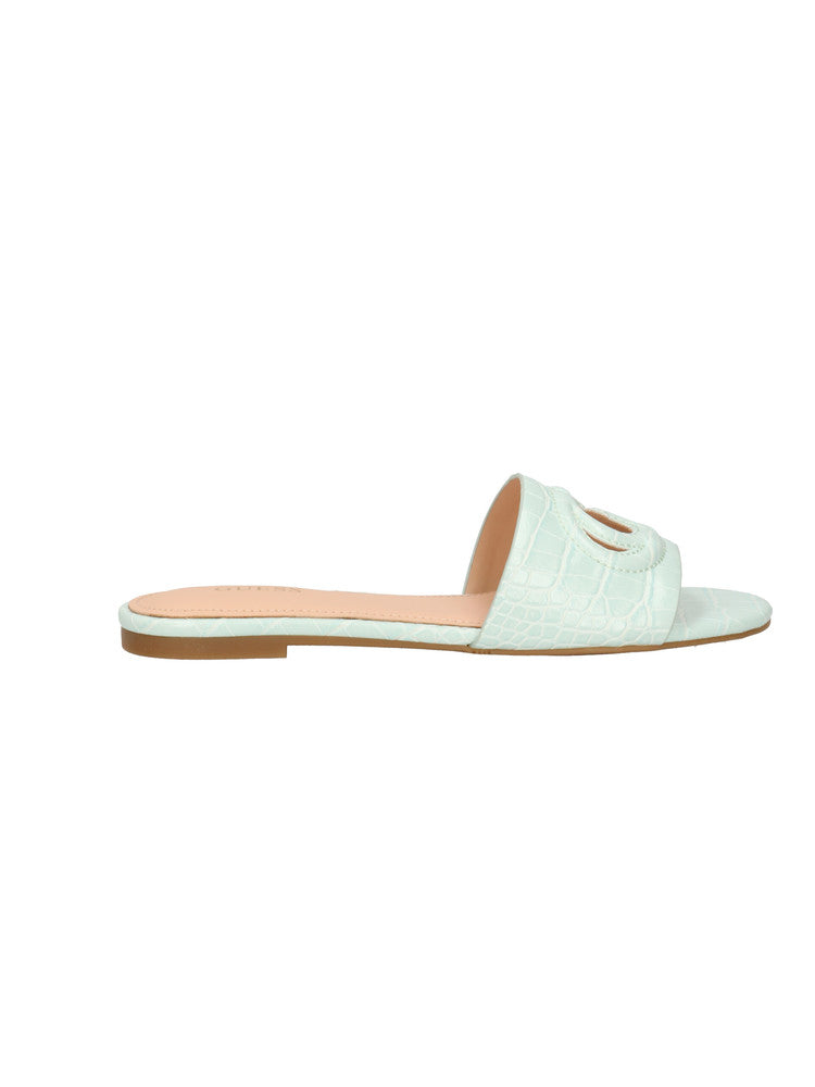 Guess Ciabattine verde acqua stampa cocco