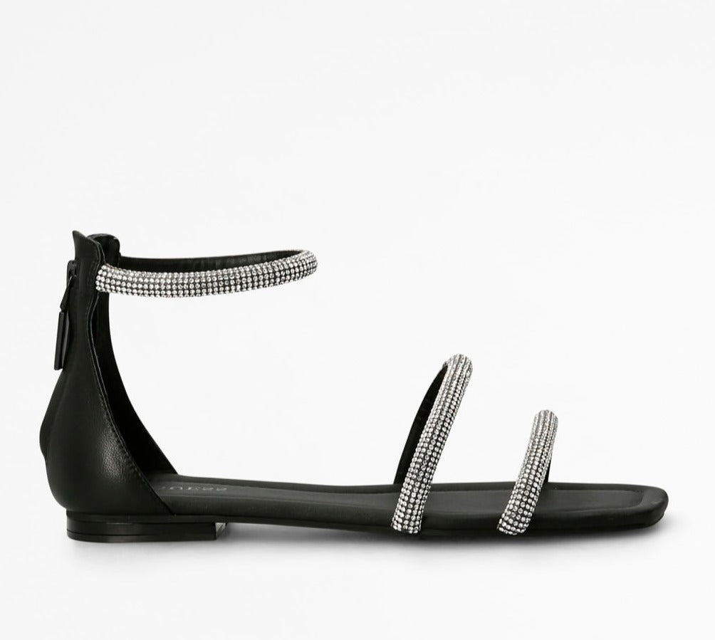Guess Sandalo basso nero con strass 36-39