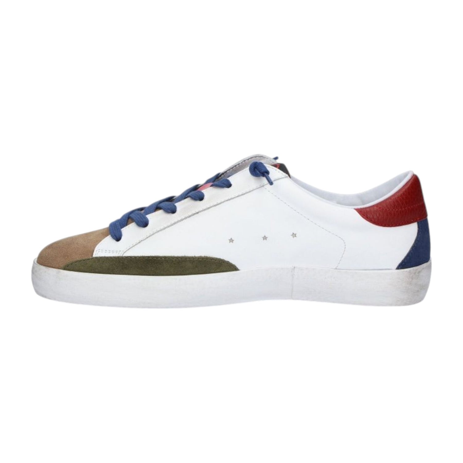 Okinawa sneakers in pelle di vitello bianco beige