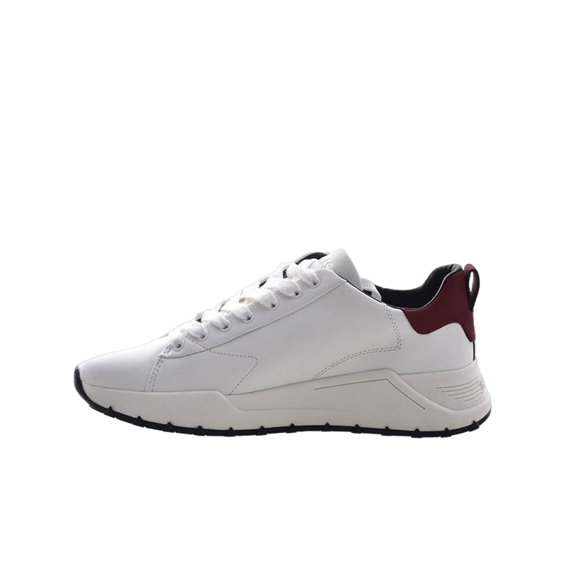 Guess Sneakers Bianca da Uomo con Inserti Bordeaux