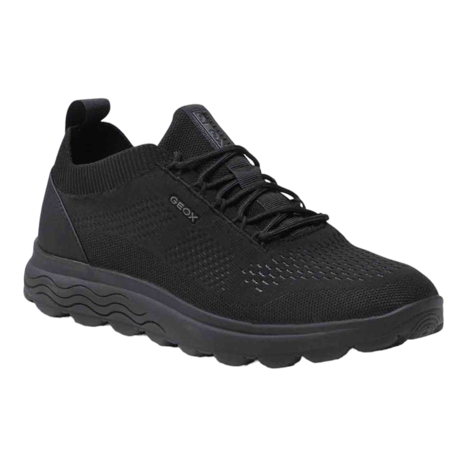 Geox Sneakers spherica in tessuto effetto maglia nero