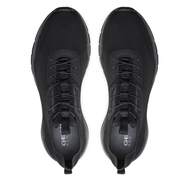 Geox Sneakers nero con lacci elasticizzati