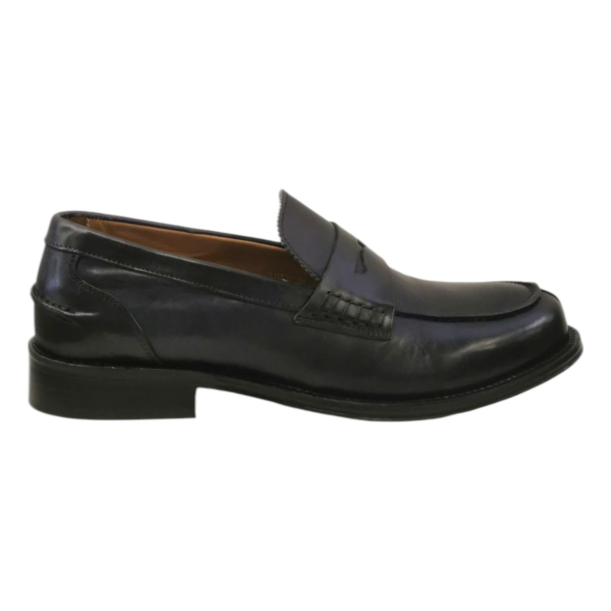 Exton College Uomo in Pelle Blu Notte