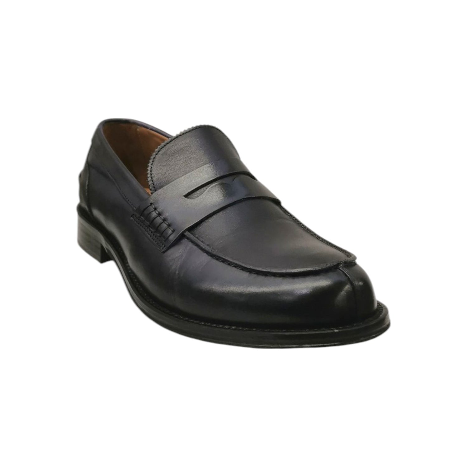 Exton College Uomo in Pelle Blu Notte