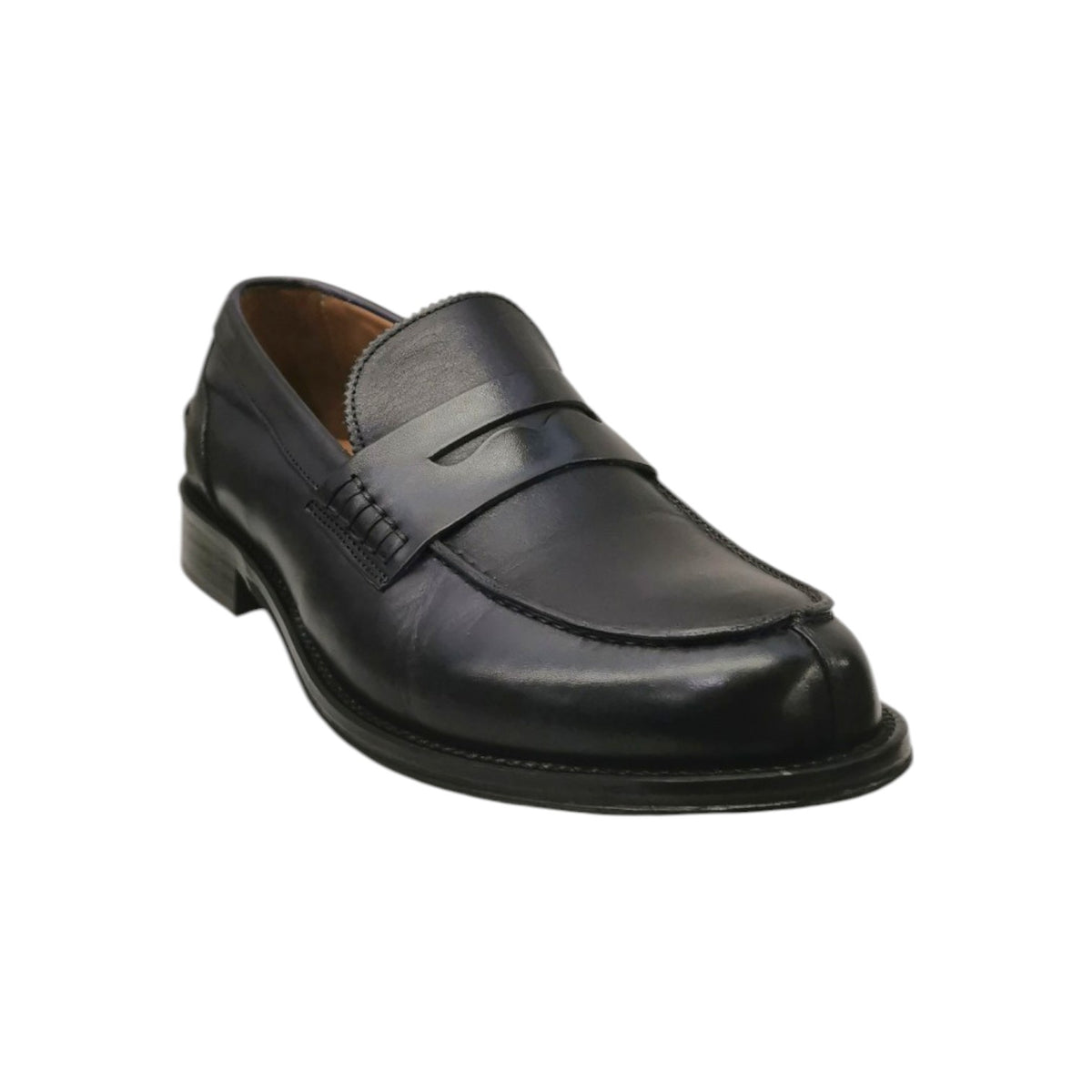 Exton College Uomo in Pelle Blu Notte