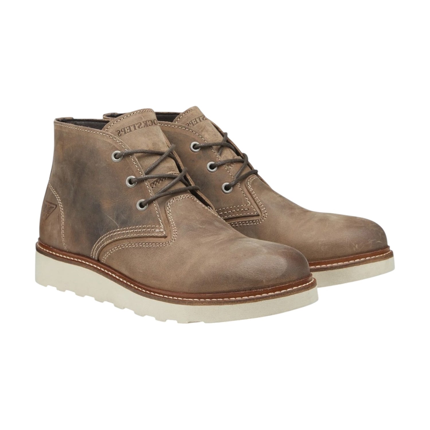 Docksteps Polacchino in pelle fango con lacci