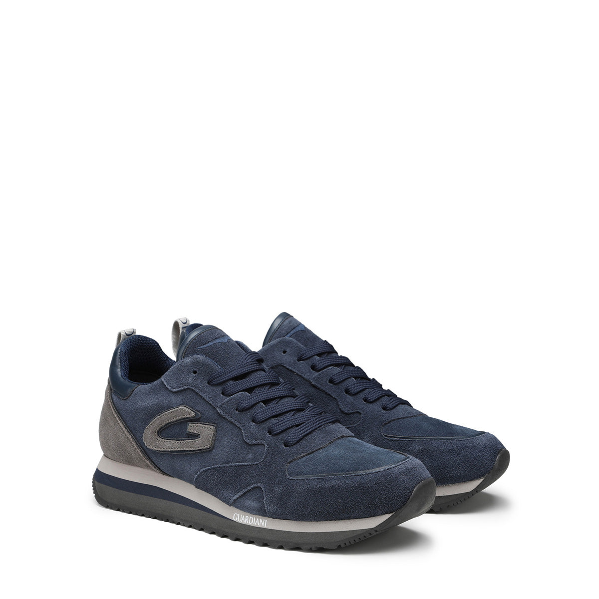 Guardiani Sneakers in camoscio blu/grigio