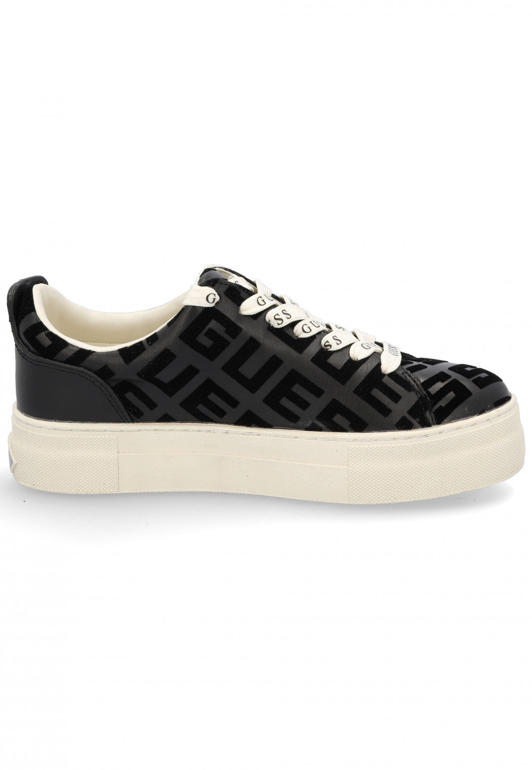 Guess Sneakers nero con inserti in camoscio logata