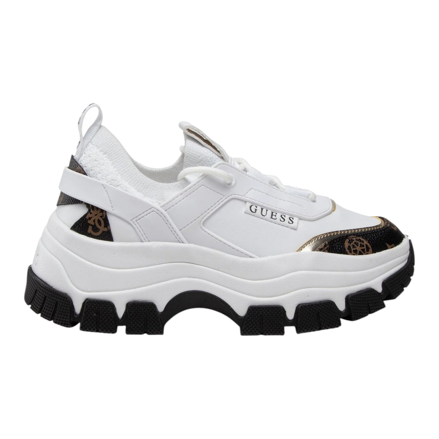 Guess sneakers platform bianca con dettagli stampa 4G