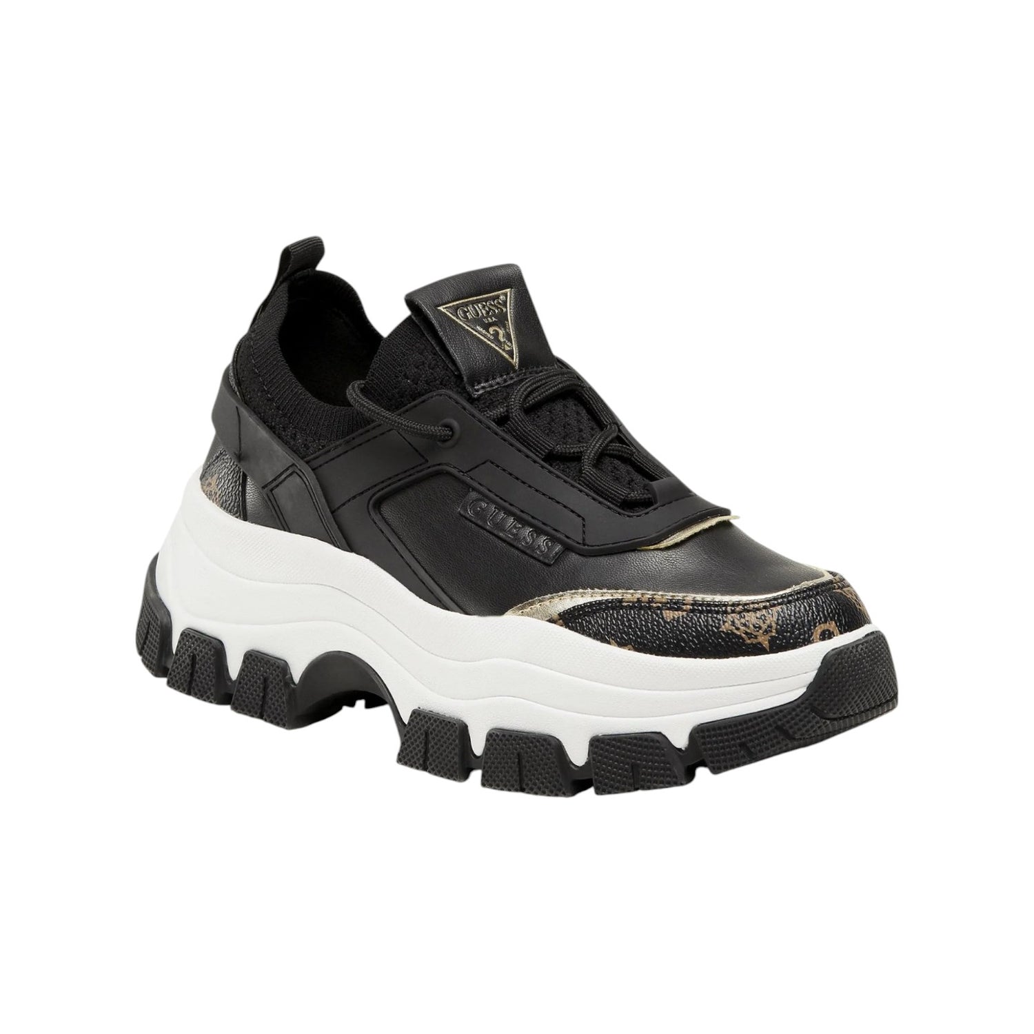 Guess sneakers platform nero con dettagli stampa 4G