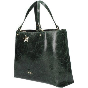 M Brc shopping bag in vera pelle verdone