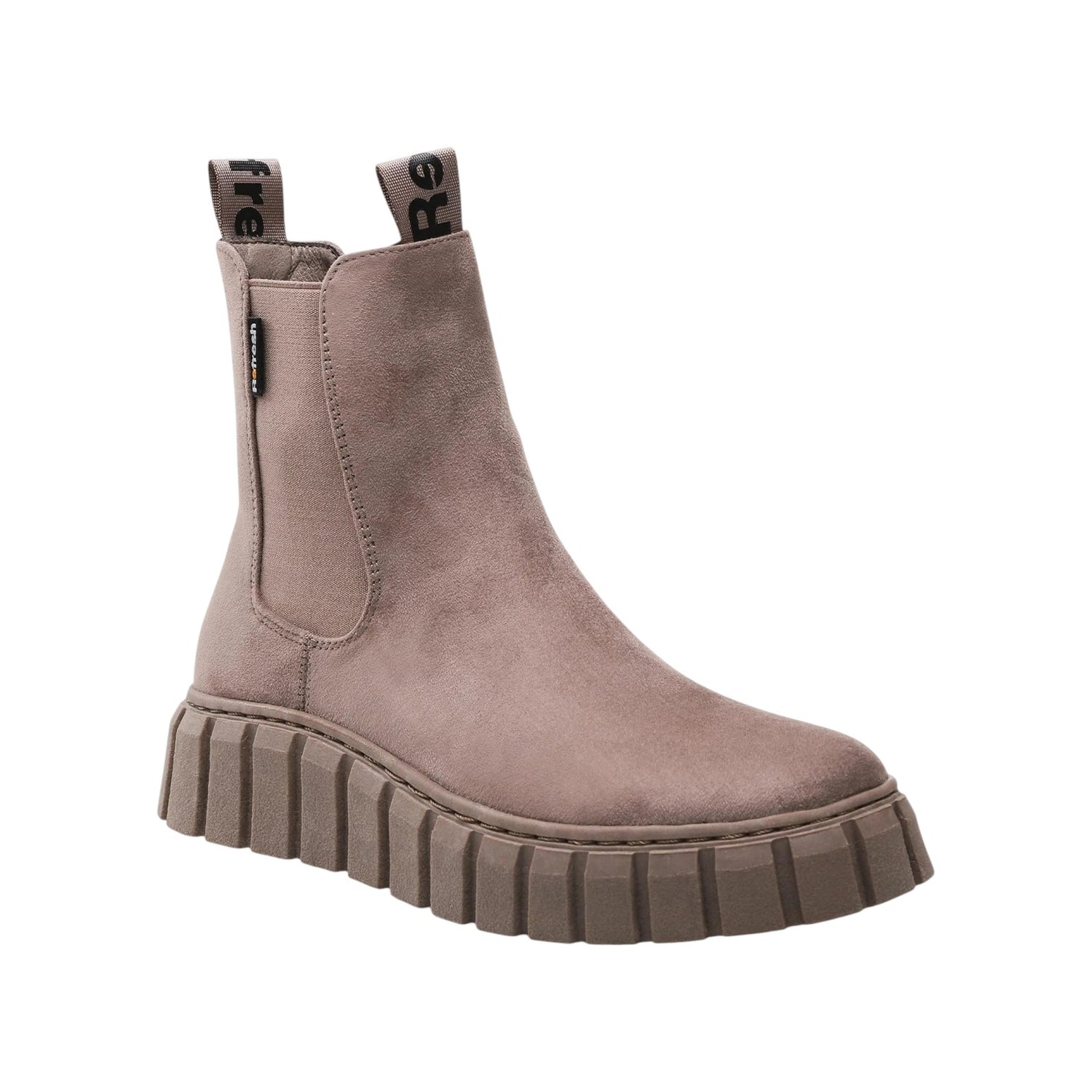 Refresh Beatles Donna in Camoscio Sintetico Tortora con Zip ed Elastico