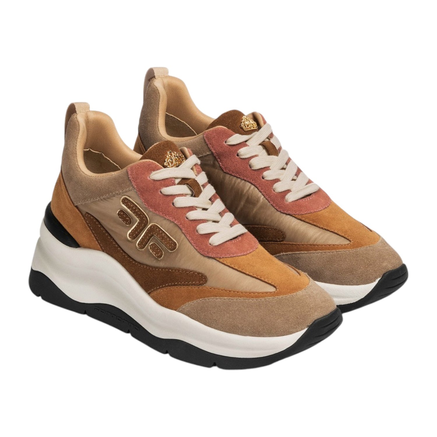 Fornarina Manila6 Sneakers Tortora Beige Platform da Donna