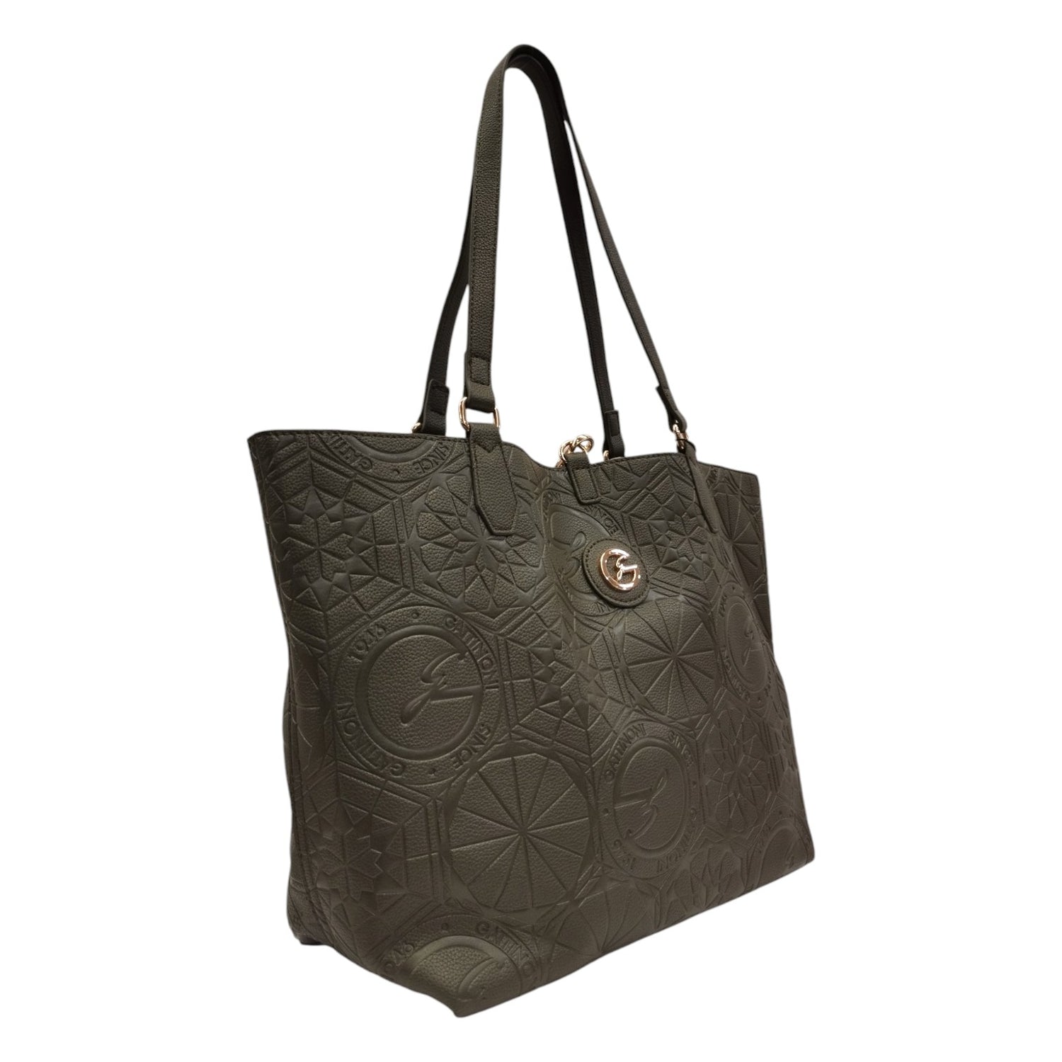 Gattinoni Roma Shopping Bag Oliva Teodosia Reversibile da Donna