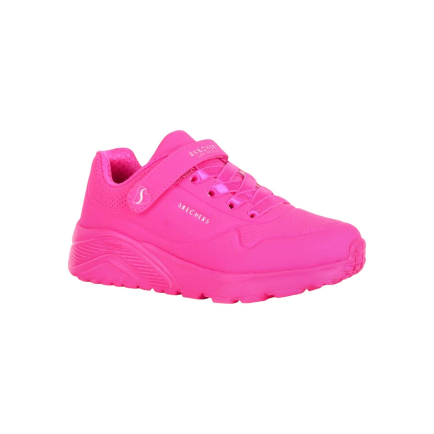 Skechers Sneakers Bambina in Ecopelle Fucsia Uno Lite