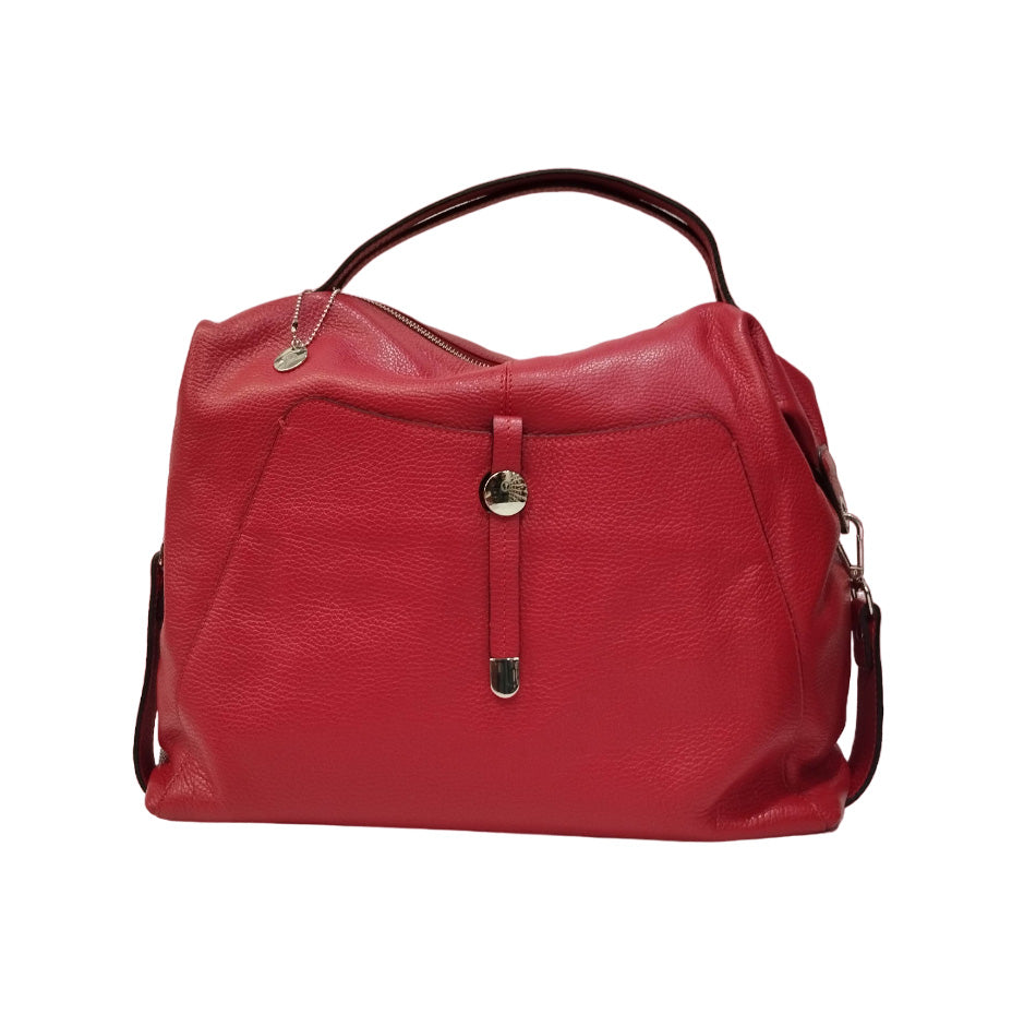 Caleidos Borsa a Mano Donna in Pelle Rosso con Tracolla