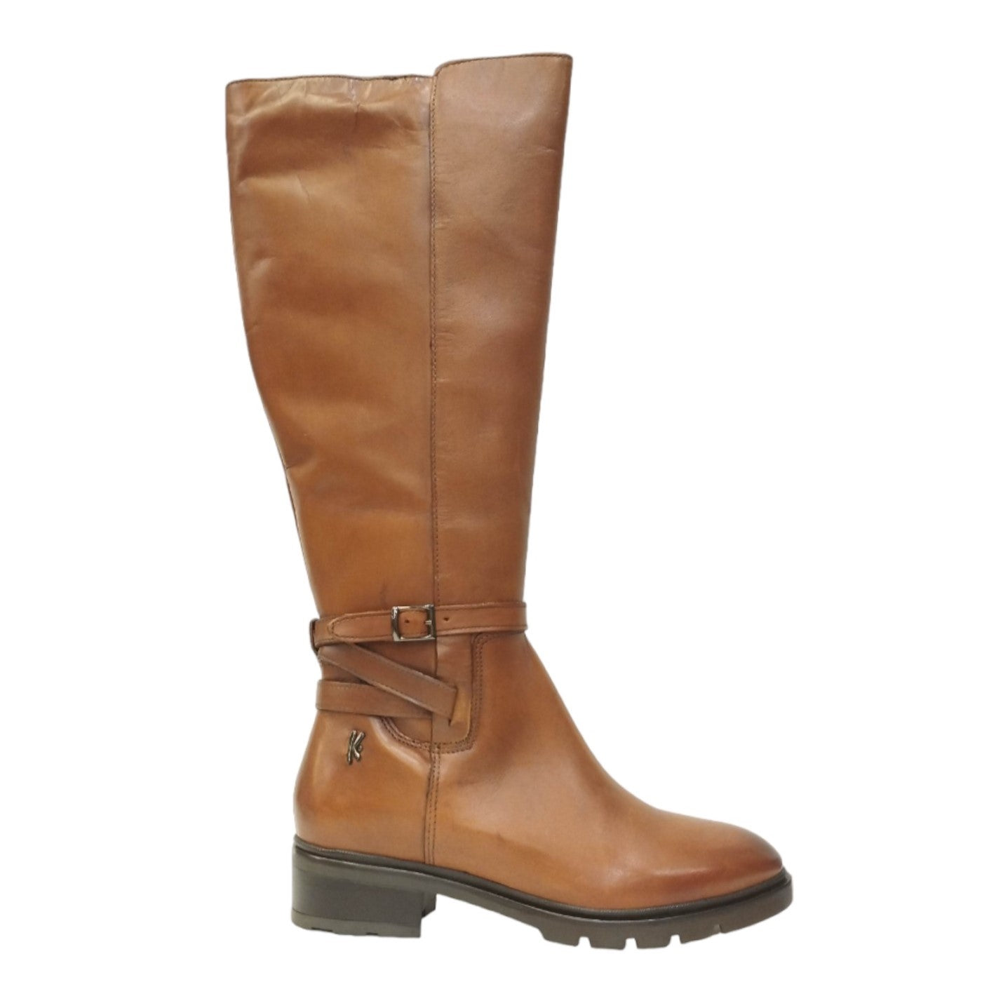 Keys Stivale Donna in Pelle Cuoio con Cerniera e Fibbia Laterale