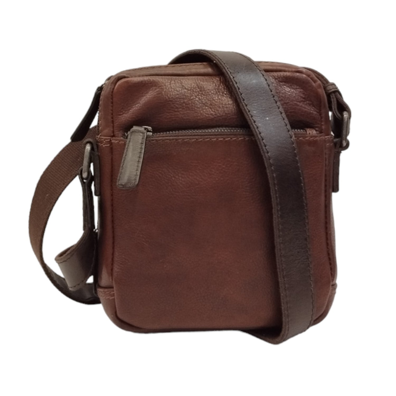 Gianni Conti Borsello Fred Uomo in Pelle Marrone con Doppio Scomparto