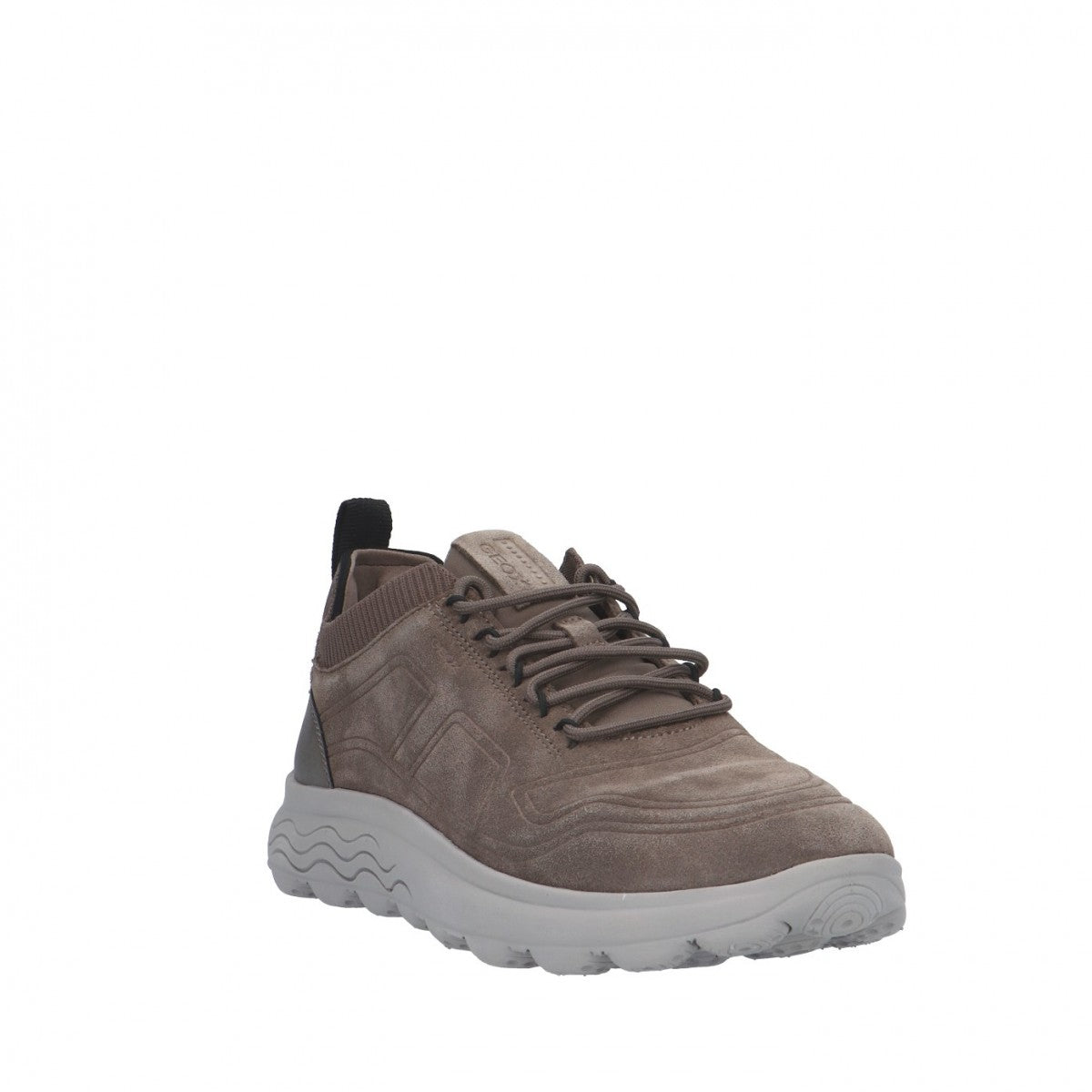 Geox Sneakers tortora in camoscio low-cut