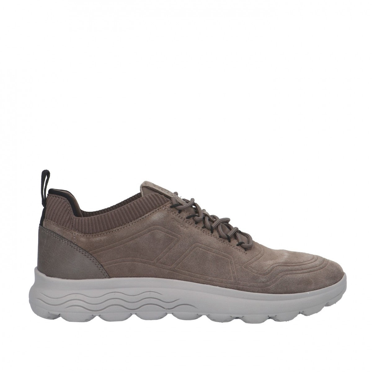 Geox Sneakers tortora in camoscio low-cut