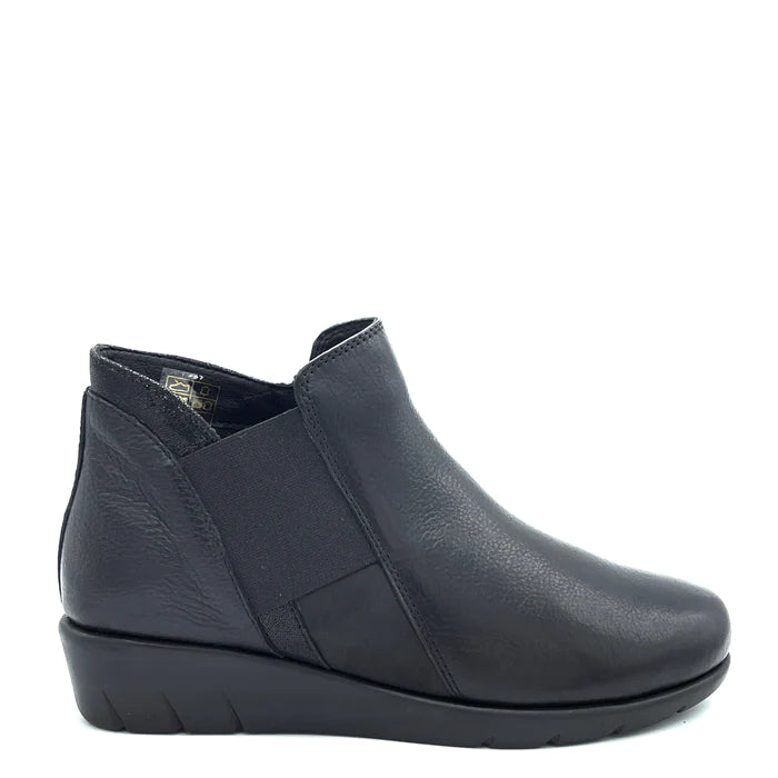 Susimoda Stivaletto Nero in Pelle con Zeppa