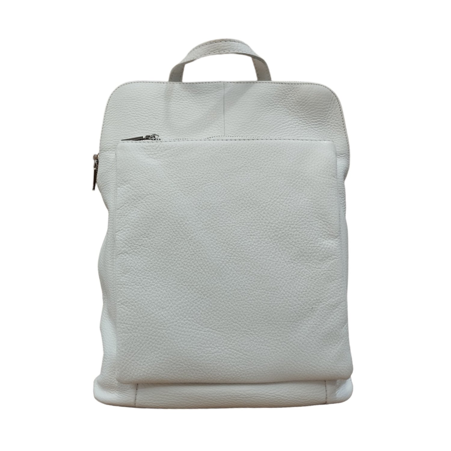 Caleidos Zaino/Borsa Donna in Pelle Bianco a Due Scomparti