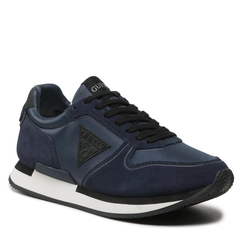 Guess sneakers da uomo blu con inserti scamosciati