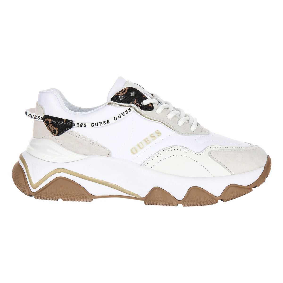 Guess Runner Donna Bianca Micola in Ecopelle
