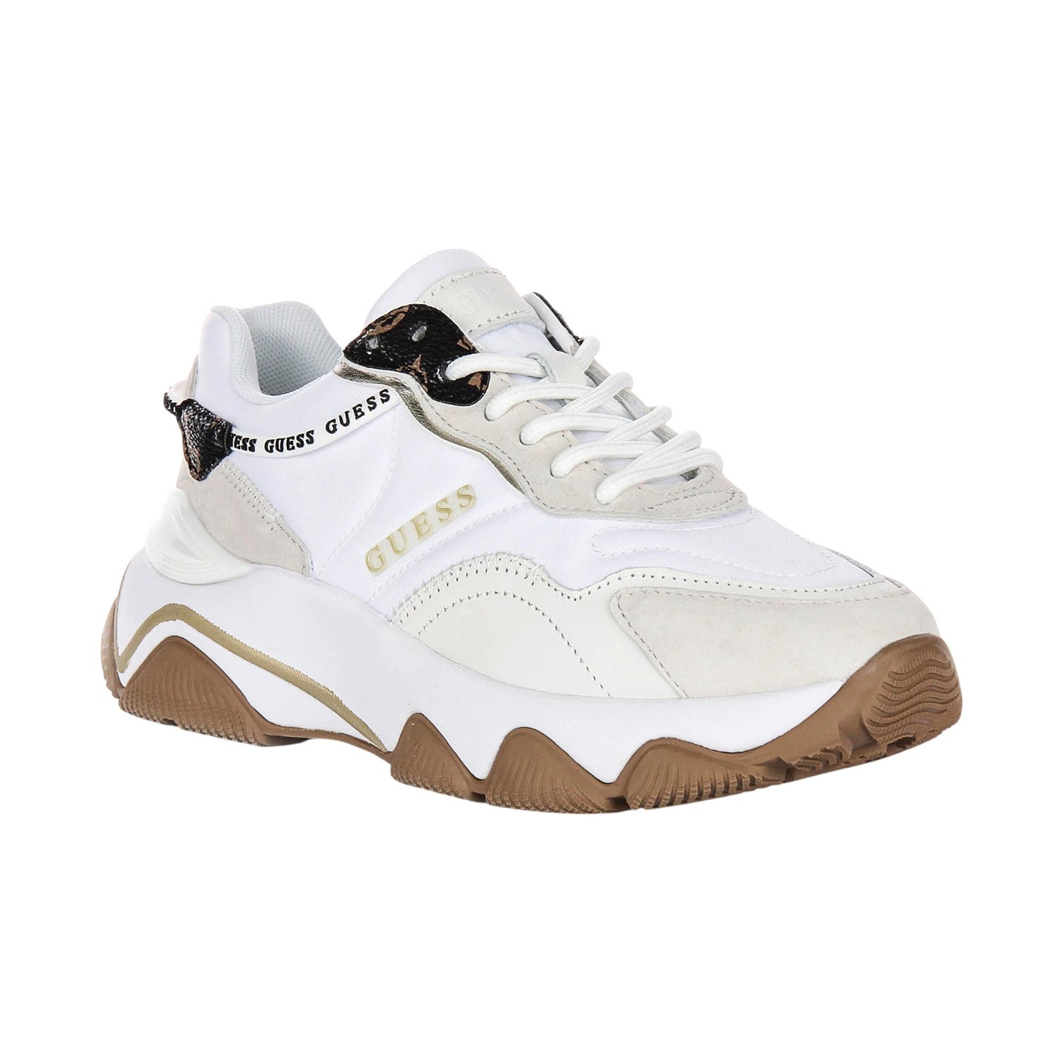 Guess Runner Donna Bianca Micola in Ecopelle