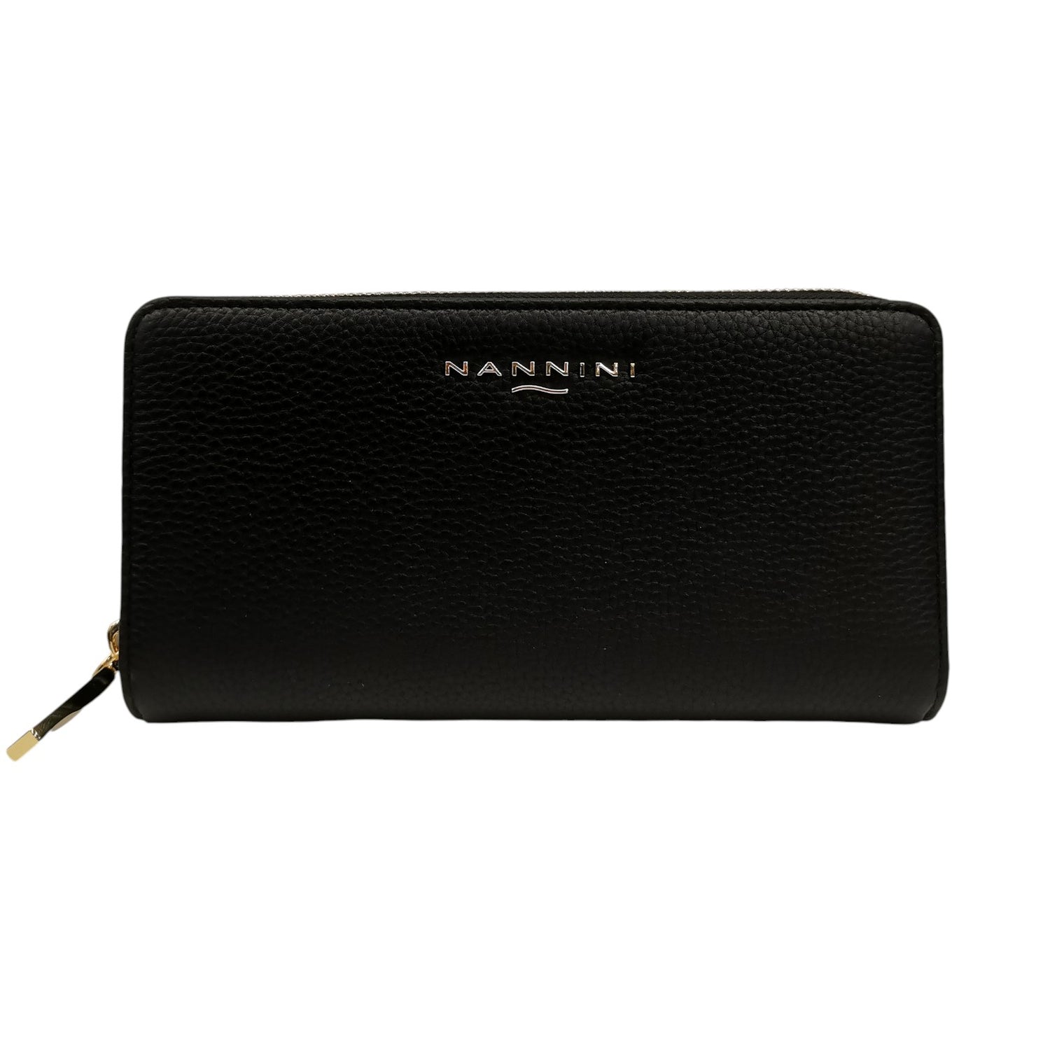 Nannini Firenze Portafoglio Medio Donna Wallis in Pelle Nera