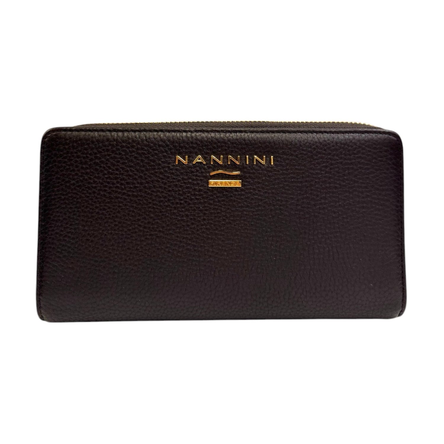 Nannini Firenze Portafoglio Medio Donna Wallis in Pelle Sigaro