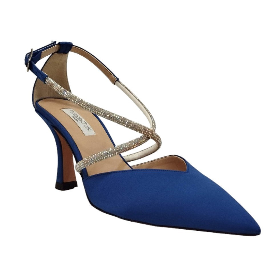 Victoria Chris Chanelle bluette in pelle scamosciata t.8