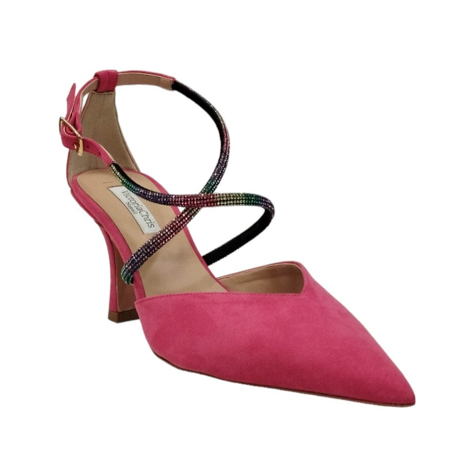 Victoria Chris Chanelle fucsia in pelle scamosciata t.8