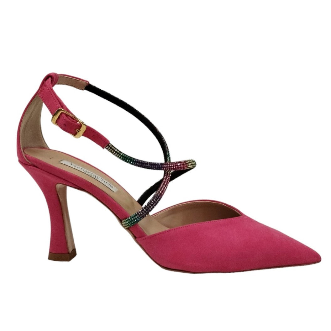 Victoria Chris Chanelle fucsia in pelle scamosciata t.8