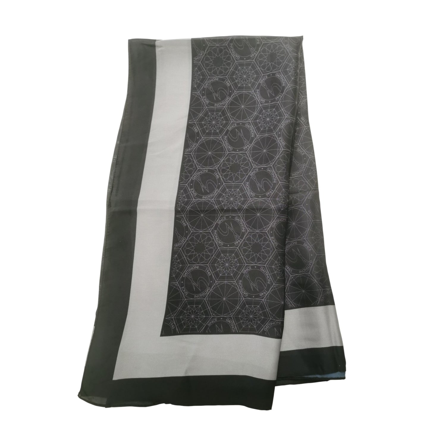 Gattinoni Roma Foulard Donna Nero Grigio con Stampa Teodosia