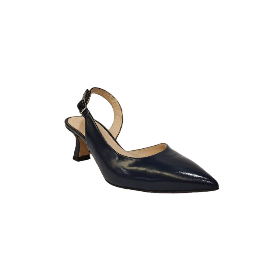 Melluso Chanelle Donna in Pelle Blu Notte con Tacco 50mm