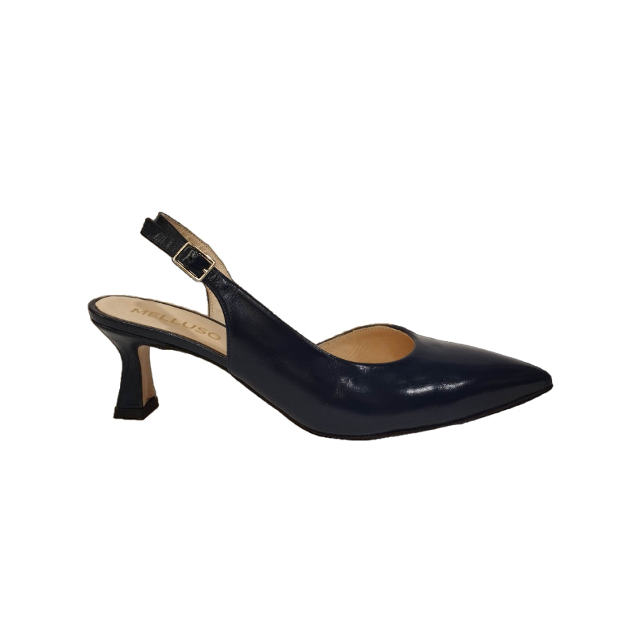 Melluso Chanelle Donna in Pelle Blu Notte con Tacco 50mm