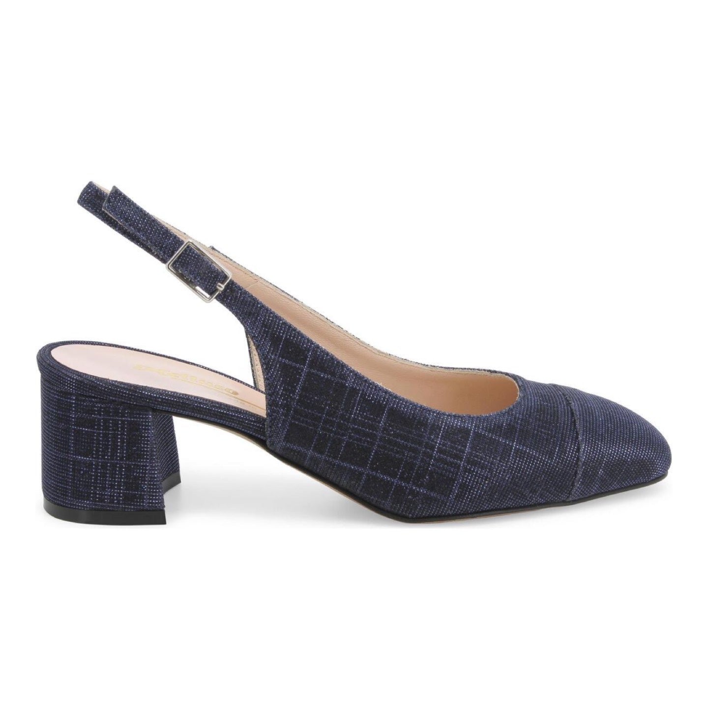 Melluso Chanelle Donna in Lurex Blu con Tacco Largo 40mm