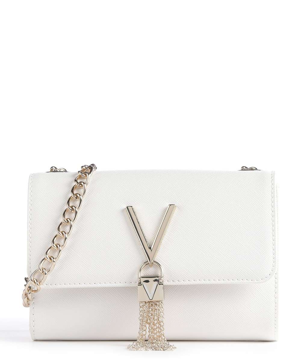 Mario Valentino Pochette Piccola Donna in Colore Bianco con Metalleria Argento