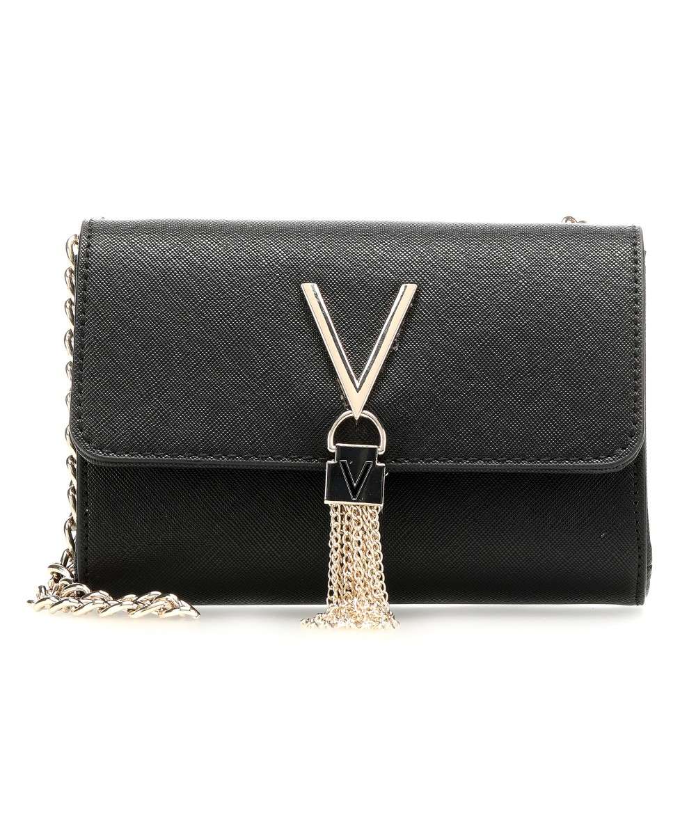 Mario Valentino Pochette Piccola Donna in Colore Nero con Metalleria Argento