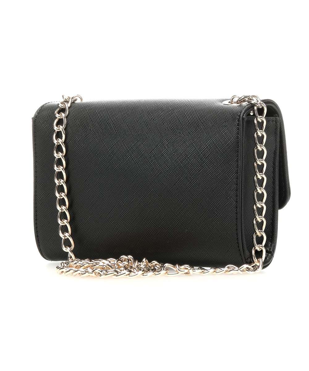 Mario Valentino Pochette Piccola Donna in Colore Nero con Metalleria Argento