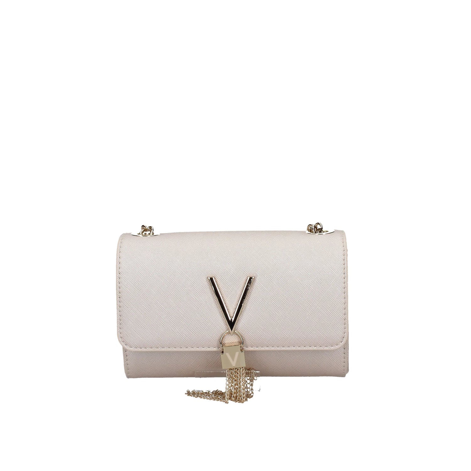 Mario Valentino Tracolla Mini Semi-Rigida Donna in Pelle Sintetica Platico con Tracolla Catena Oro