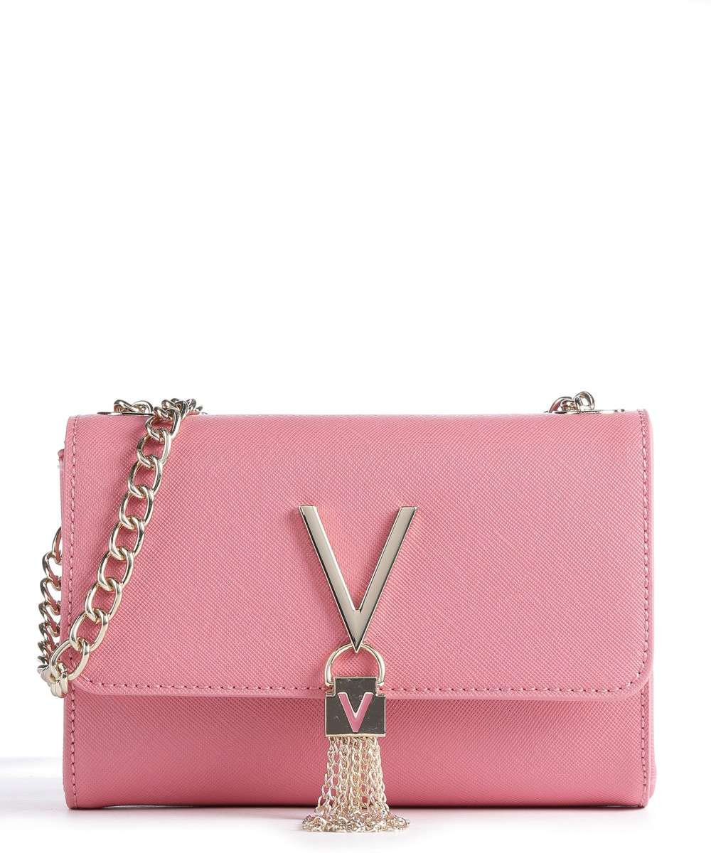 Mario Valentino Tracolla semi-rigida con catena rosa barbie