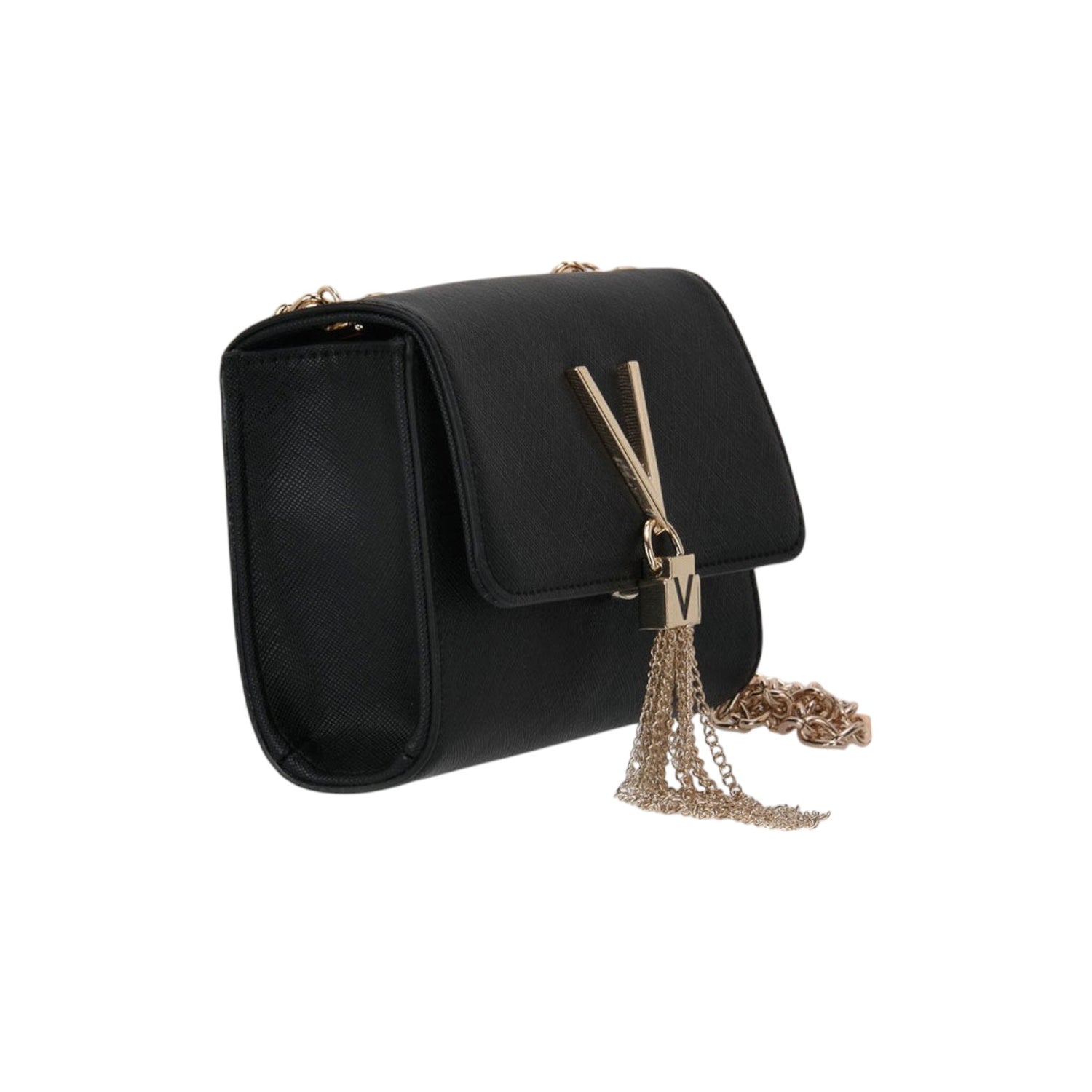 Mario Valentino Pochette Piccola Donna in Colore Nero con Metalleria Oro