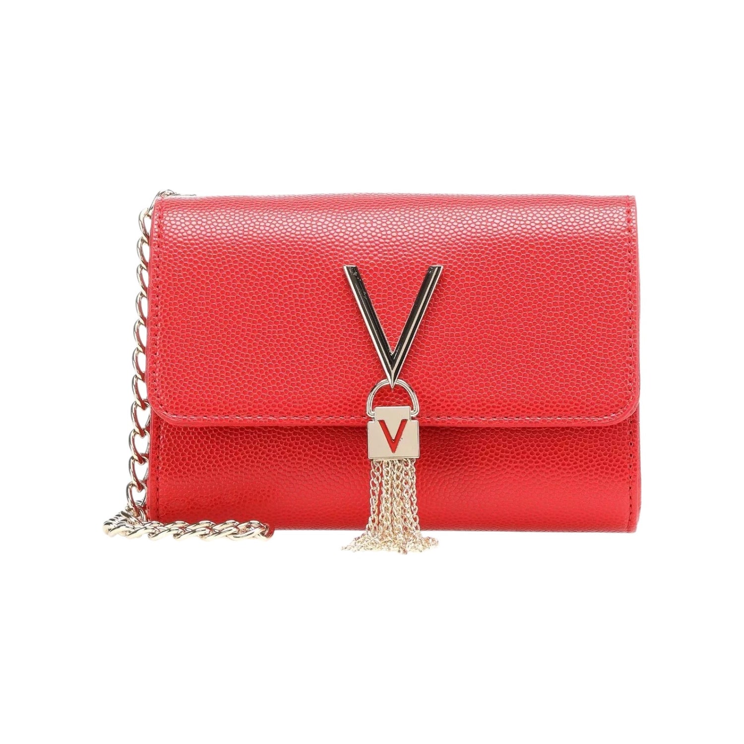 Mario Valentino Pochette Piccola Donna in Colore Rosso con Metalleria Argento