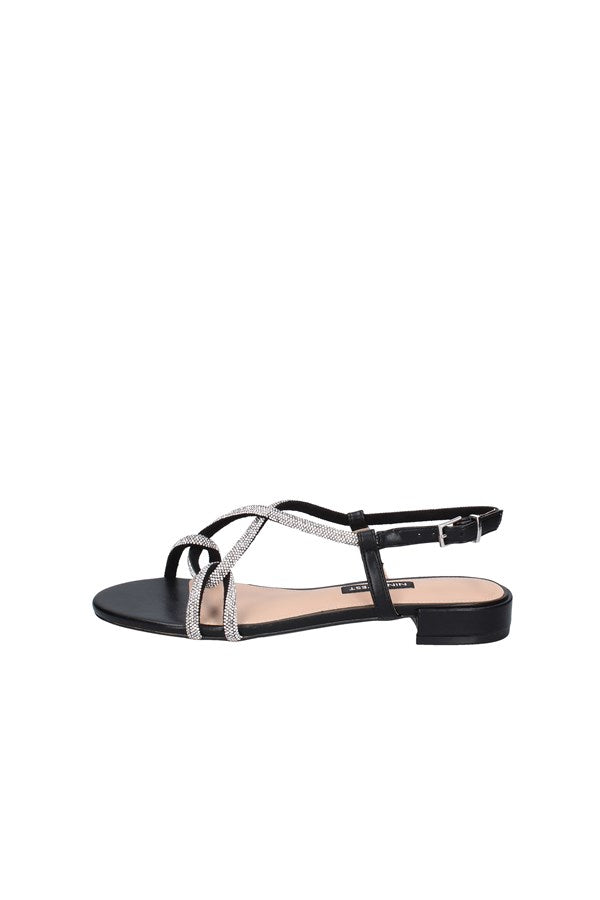 Nine West Sandalo Nayeme Nero con strass e t. 2cm