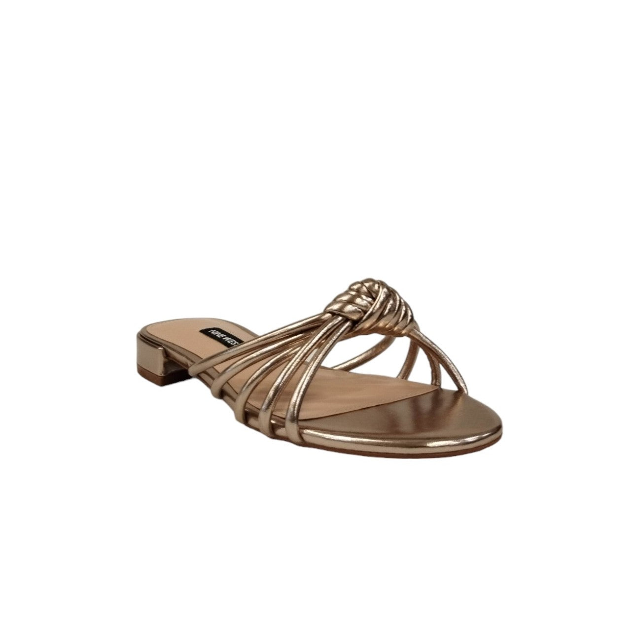 Nine West Scalzato dorato laminato t. 2cm