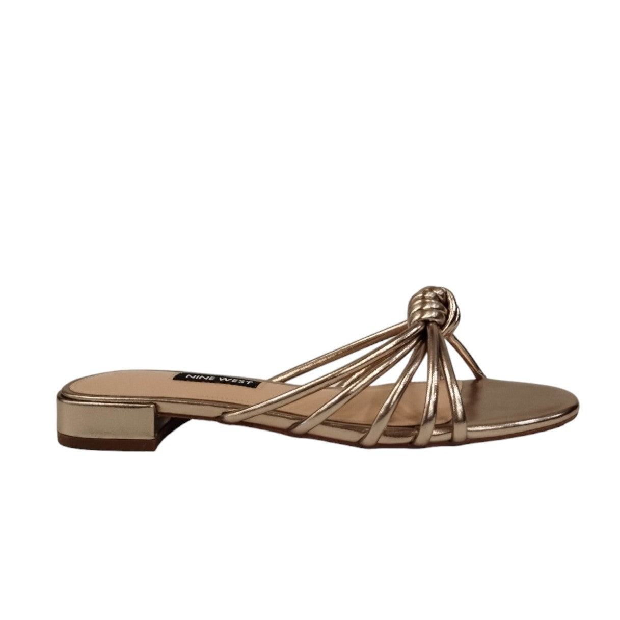 Nine West Scalzato dorato laminato t. 2cm