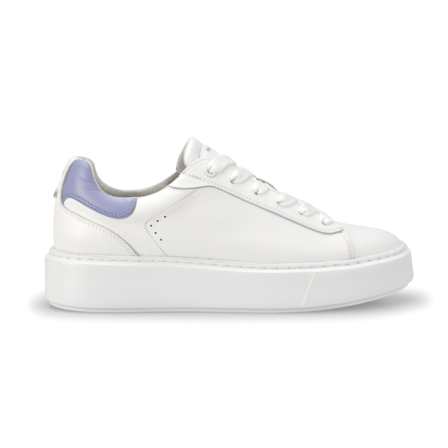 Ambitious Scarpa Donna 12151W Sneakers in Pelle White/Purple Fondo Alto